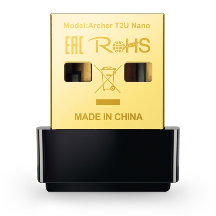 TP-LINK Archer T2U Nano WLAN 633 Mbit/s ryhmässä TIETOKOONET & TARVIKKEET / Verkko / Verkkokortti / Langaton USB @ TP E-commerce Nordic AB (A15254)