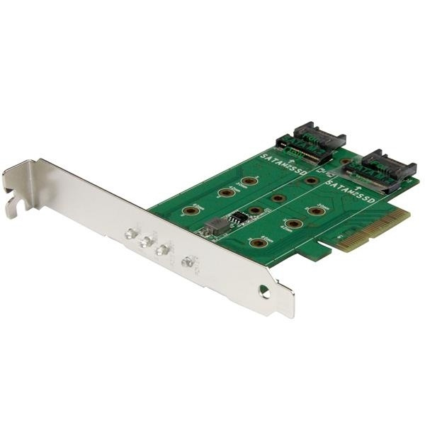 StarTech.com M.2 SSD-kortadapter (NGFF) med 3 portar - 1x PCIe (NVMe) M.2, 2x SA ryhmässä TIETOKOONET & TARVIKKEET / Tietokoneen komponentit / Kovalevyt / SSD @ TP E-commerce Nordic AB (A15261)