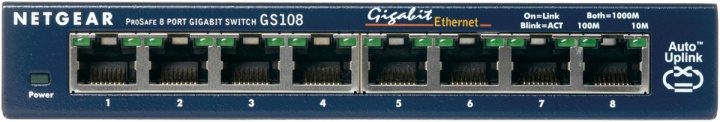 Netgear ProSafe 8-Port Gigabit Desktop Switch Ohanterad ryhmässä TIETOKOONET & TARVIKKEET / Verkko / Kytkimet / 10/100/1000Mbps @ TP E-commerce Nordic AB (A15270)