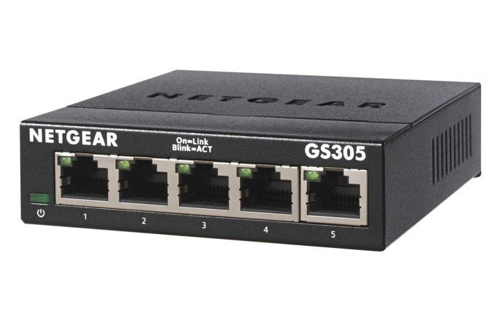 Netgear GS305-300PES nätverksswitchar Ohanterad L2 Gigabit Ethernet (10/100/1000 ryhmässä TIETOKOONET & TARVIKKEET / Verkko / Kytkimet @ TP E-commerce Nordic AB (A15274)