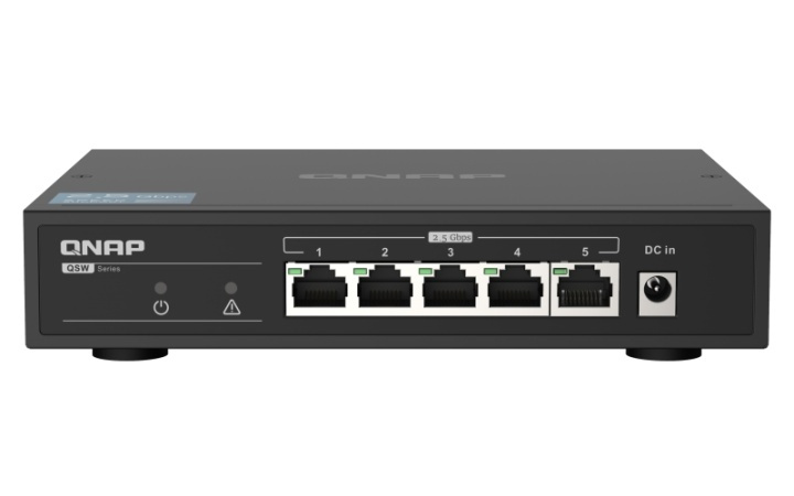 QNAP QSW-1105-5T nätverksswitchar Ohanterad Gigabit Ethernet (10/100/1000) Svart ryhmässä TIETOKOONET & TARVIKKEET / Verkko / Kytkimet @ TP E-commerce Nordic AB (A15279)