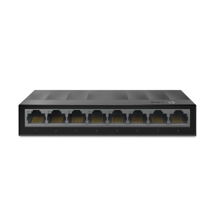 TP-LINK LS1008G Ohanterad Gigabit Ethernet (10/100/1000) Svart ryhmässä TIETOKOONET & TARVIKKEET / Verkko / Kytkimet @ TP E-commerce Nordic AB (A15283)
