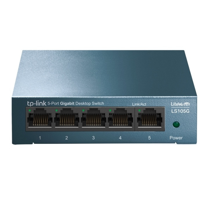 TP-LINK LS105G Ohanterad Gigabit Ethernet (10/100/1000) Blå ryhmässä TIETOKOONET & TARVIKKEET / Verkko / Kytkimet @ TP E-commerce Nordic AB (A15284)