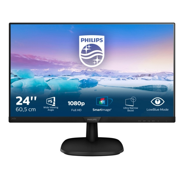Philips V Line LCD-skärm med Full HD 243V7QDSB/00 ryhmässä TIETOKOONET & TARVIKKEET / Näytöt / Tietokonenäytöt @ TP E-commerce Nordic AB (A15336)