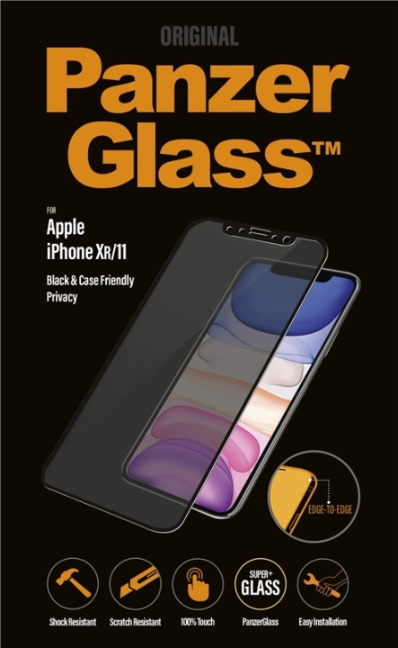 PanzerGlass P2665 skärmskydd Apple 1 styck ryhmässä ÄLYPUHELIMET JA TABLETIT / Puhelimen suojakotelo / Apple / iPhone XR / Näytönsuoja @ TP E-commerce Nordic AB (A15457)