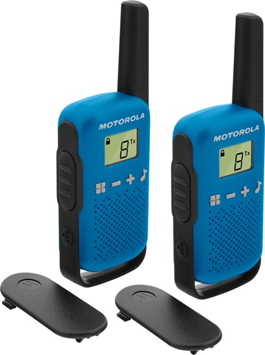 Motorola TALKABOUT T42 tvåvägsradio 16 kanaler Svart, Blå ryhmässä URHEILU, VAPAA-AIKA JA HARRASTUS / Ulkoilu / Radiopuhelimet @ TP E-commerce Nordic AB (A15937)