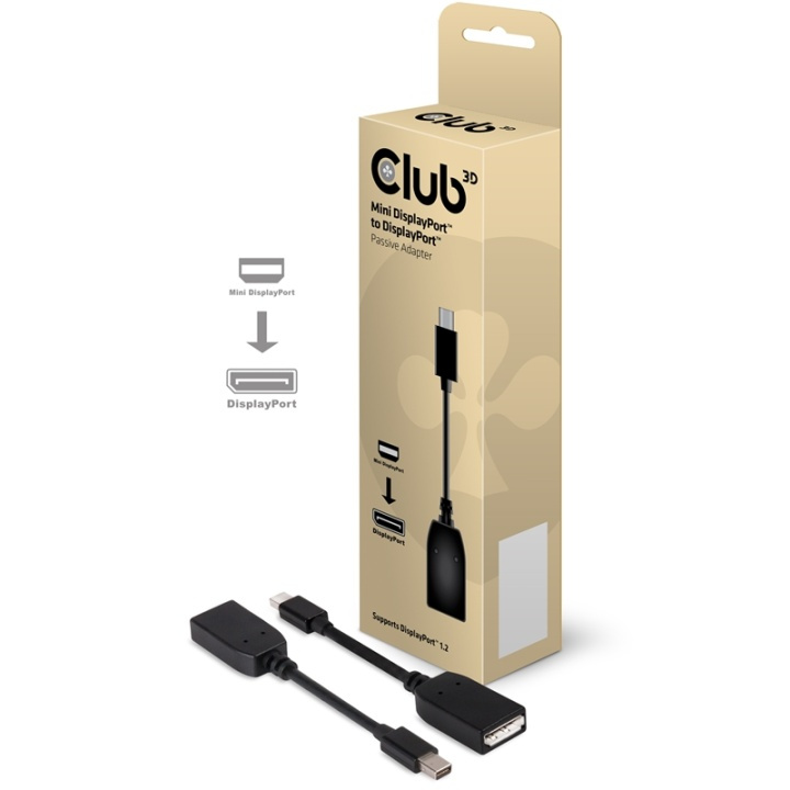 CLUB3D Mini DisplayPort to DisplayPort 1.2 Adapter Cable ryhmässä TIETOKOONET & TARVIKKEET / Kaapelit & Sovittimet / DisplayPort / Sovittimet @ TP E-commerce Nordic AB (A15982)