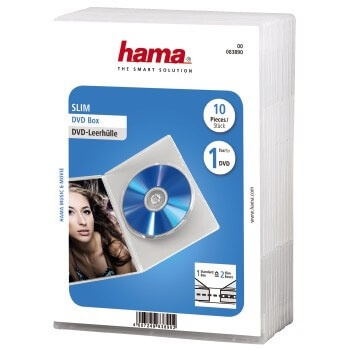 Hama DVD-Box Slim Transparent 10-pack ryhmässä KODINELEKTRONIIKKA / Tallennusvälineet / CD/DVD/BD-levyt / CD/DVD säilytys @ TP E-commerce Nordic AB (A16431)