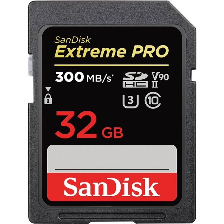 SANDISK SDHC Extreme Pro 32GB 300MB/s UHS-II V90 ryhmässä KODINELEKTRONIIKKA / Tallennusvälineet / Muistikortit / SD/SDHC/SDXC @ TP E-commerce Nordic AB (A16440)