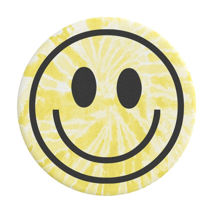 POPSOCKETS Tie Dye Smiley Avtagbart Grip med Ställfunktion ryhmässä ÄLYPUHELIMET JA TABLETIT / Muut tarvikkeet / Popsockets @ TP E-commerce Nordic AB (A16463)