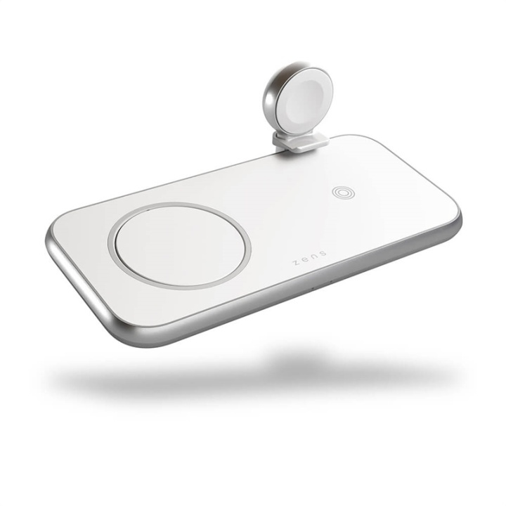 Zens 4in1 Laddare Designad för Magsafe 10W + Plats för Magsafe + USB-A + Apple Watch ryhmässä ÄLYPUHELIMET JA TABLETIT / Laturit & Kaapelit / Qi Langaton laturi @ TP E-commerce Nordic AB (A16474)
