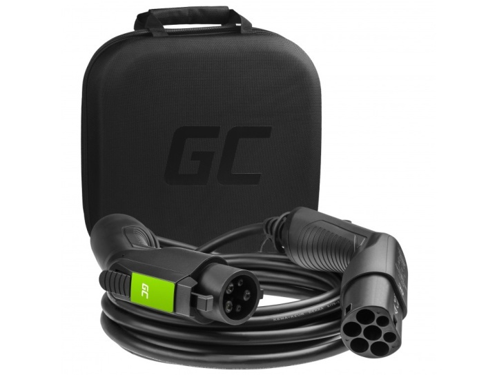 greencell Laddkabel Elbil EV18 Typ1 5m 3.6kW 16A 1-FAS Svart IP55 ryhmässä AUTO / Sähköauton lautauskaapelit ja latauslaatikot @ TP E-commerce Nordic AB (A16548)