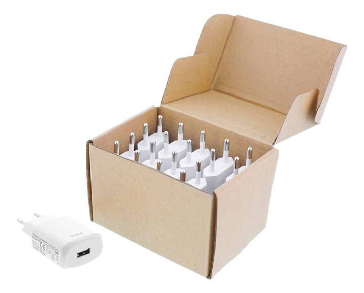 DELTACO USB-seinälaturi, 2,4A, 10kpl, bulk ryhmässä ÄLYPUHELIMET JA TABLETIT / Laturit & Kaapelit / Seinälaturi / Seinälaturi USB @ TP E-commerce Nordic AB (A16669)