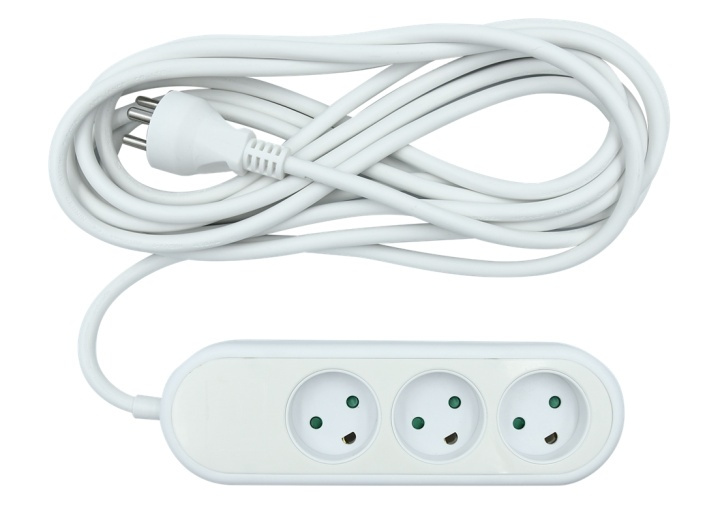 3-way socket grounded (D), 5m ryhmässä KOTI, TALOUS JA PUUTARHA / Sähkö & Valaistus / Jatkojohdot @ TP E-commerce Nordic AB (A16725)