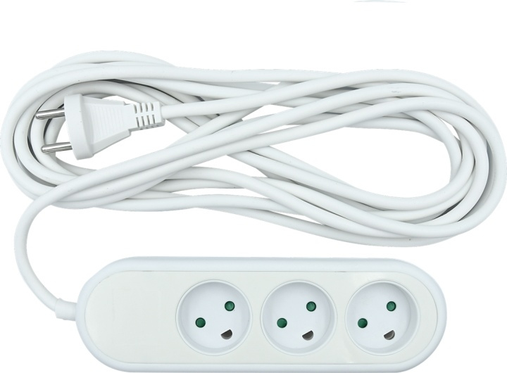 Nordic Quality Power 3-way socket w/dummyhole (D), 5m ryhmässä KOTI, TALOUS JA PUUTARHA / Sähkö & Valaistus / Jatkojohdot @ TP E-commerce Nordic AB (A16726)