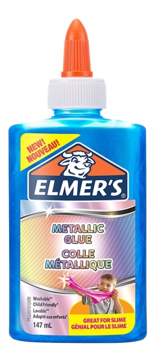 ELMER\'S 147ML METALLIC LIQUID GLUE BLUE ryhmässä KOTI, TALOUS JA PUUTARHA / Toimistotuotteet / Teippi/Liima @ TP E-commerce Nordic AB (A16788)