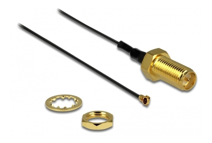 Delock Antenna Cable RP-SMA jack bulkhead to MHF® 4 plug 0.81 20 cm th ryhmässä KODINELEKTRONIIKKA / Ääni & Kuva / TV & Tarvikkeet / Antennit & Tarvikkeet @ TP E-commerce Nordic AB (A16818)