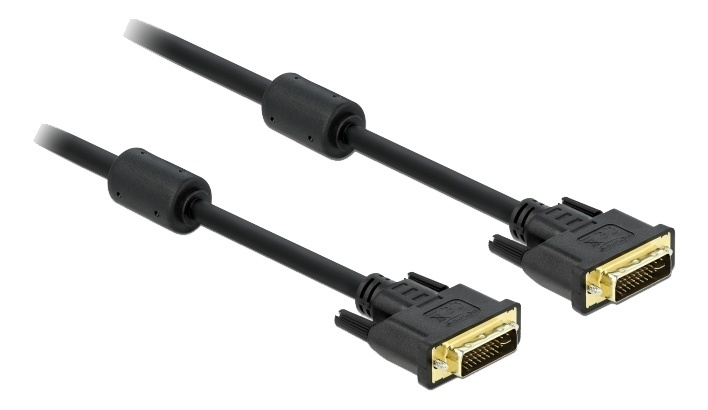 DeLock Cable DVI 24+5 male > DVI 24+5 male, 3 m, black ryhmässä TIETOKOONET & TARVIKKEET / Kaapelit & Sovittimet / DVI / Kaapelit @ TP E-commerce Nordic AB (A16825)