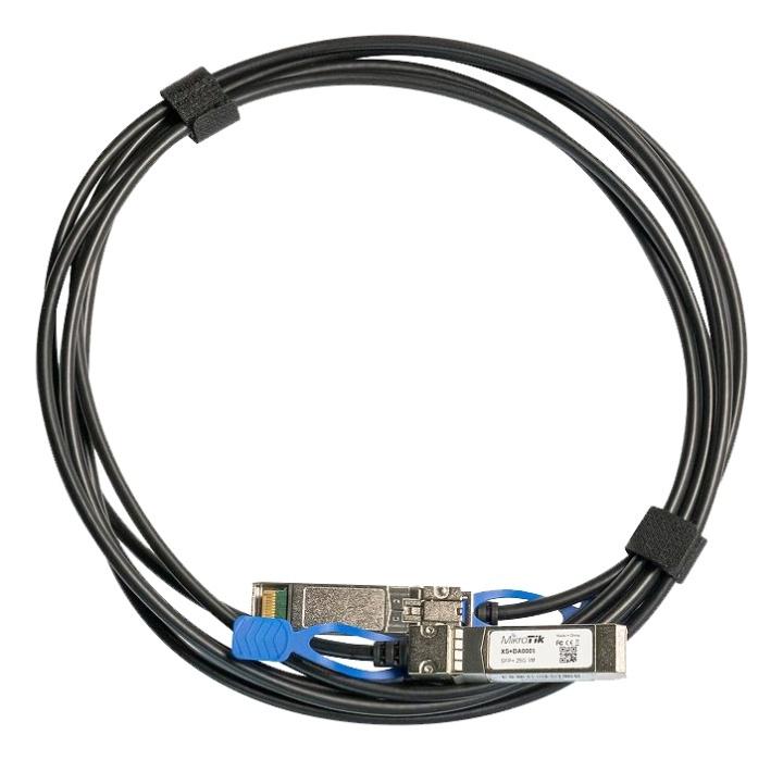 MikroTik XS+DA0001 SFP/SFP+/SFP28 direct attach cable 1m ryhmässä TIETOKOONET & TARVIKKEET / Kaapelit & Sovittimet / Verkko / Kuitukaapelointi @ TP E-commerce Nordic AB (A16827)