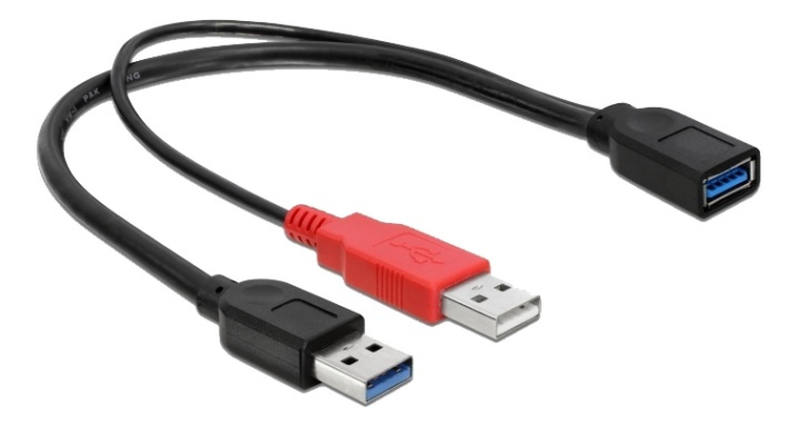 Delock Cable USB 3.0 type A male + USB type A male > USB 3.0 type A fe ryhmässä TIETOKOONET & TARVIKKEET / Kaapelit & Sovittimet / USB / USB-A / Kaapelit @ TP E-commerce Nordic AB (A16847)