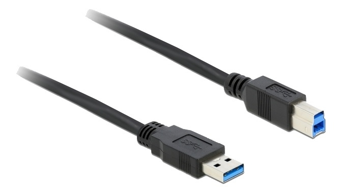 Delock Cable USB 3.0 Type-A male > USB 3.0 Type-B male 0.5 m black ryhmässä TIETOKOONET & TARVIKKEET / Kaapelit & Sovittimet / USB / USB-A / Kaapelit @ TP E-commerce Nordic AB (A16848)