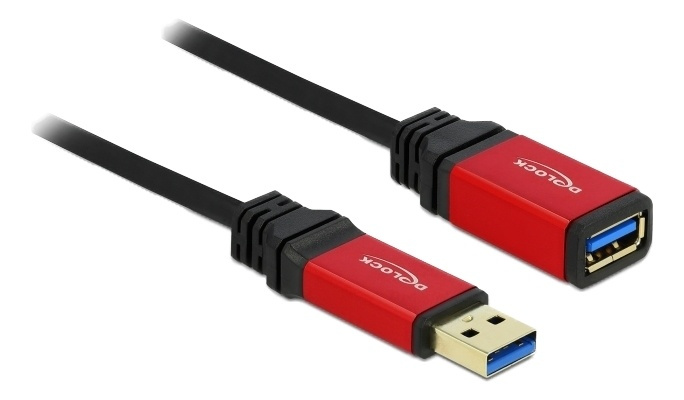 Delock Extension Cable USB 3.0 Type-A male > USB 3.0 Type-A female 2 m ryhmässä TIETOKOONET & TARVIKKEET / Kaapelit & Sovittimet / USB / USB-A / Kaapelit @ TP E-commerce Nordic AB (A16849)