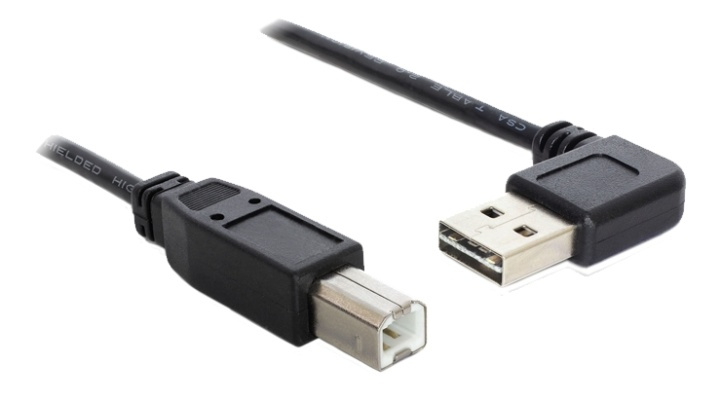 Delock Kabel EASY-USB 2.0 Typ-A hane vinklad Vä/Hö.,> USB 2.0 Typ-B ryhmässä TIETOKOONET & TARVIKKEET / Kaapelit & Sovittimet / USB / USB-A / Kaapelit @ TP E-commerce Nordic AB (A16850)