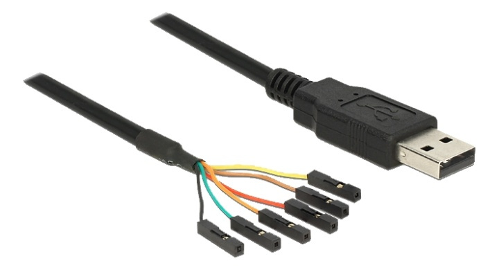 Delock USB 2.0 to Serial TTL Converter with 6 pin header female separa ryhmässä TIETOKOONET & TARVIKKEET / Kaapelit & Sovittimet / USB / USB-A / Kaapelit @ TP E-commerce Nordic AB (A16852)