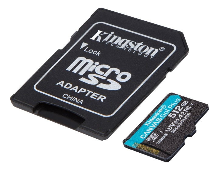 Kingston 512GB microSDXC Canvas Go Plus 170R A2 U3 V30 Card + ADP ryhmässä KODINELEKTRONIIKKA / Tallennusvälineet / Muistikortit / MicroSD/HC/XC @ TP E-commerce Nordic AB (A16874)
