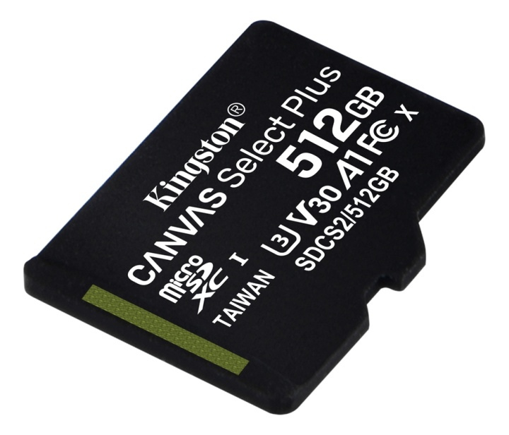 Kingston 512GB microSDXC Canvas Select Plus 100R A1 C10 w/o ADP ryhmässä KODINELEKTRONIIKKA / Tallennusvälineet / Muistikortit / MicroSD/HC/XC @ TP E-commerce Nordic AB (A16876)