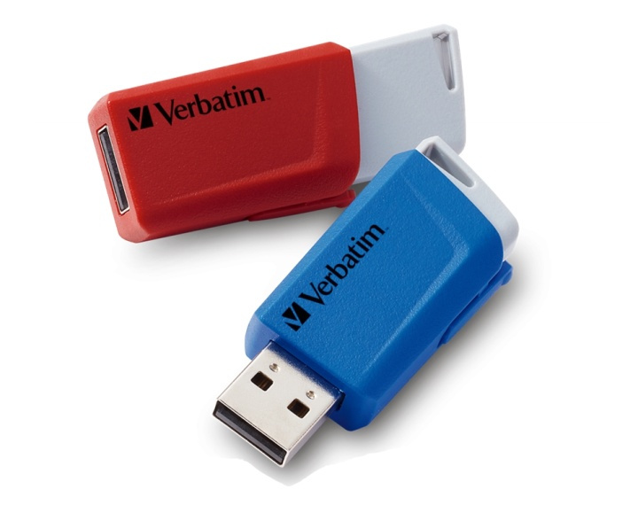 Verbatim Store N Click USB 3.0 2x 32GB Red & Blue ryhmässä KODINELEKTRONIIKKA / Tallennusvälineet / USB-muistitikku / USB 3.2 @ TP E-commerce Nordic AB (A16882)