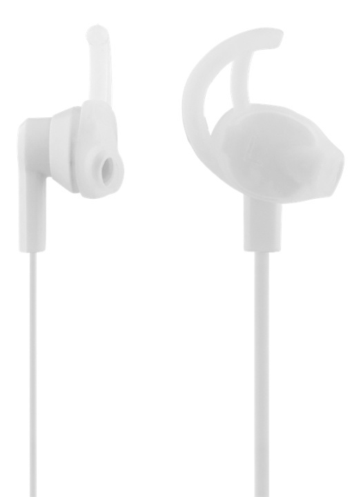 STREETZ kuulokemikrofoni, stay-in-ear, ohjauspainike, 3,5mm, valkoinen ryhmässä KODINELEKTRONIIKKA / Ääni & Kuva / Kuulokkeet & Tarvikkeet / Kuulokkeet @ TP E-commerce Nordic AB (A16940)