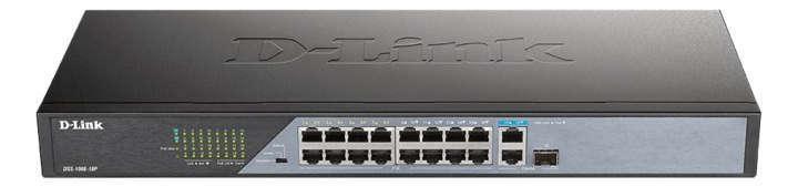 D-Link 18-Port 10/100 Unmanaged long range PoE Surveillance Switch ryhmässä TIETOKOONET & TARVIKKEET / Verkko / Kytkimet / 10/100Mbps @ TP E-commerce Nordic AB (A17073)