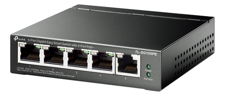 TP-Link 5-Port Gigabit Easy Smart Switch with 4-Port PoE+ ryhmässä TIETOKOONET & TARVIKKEET / Verkko / Kytkimet @ TP E-commerce Nordic AB (A17092)