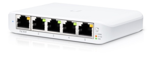 Ubiquiti UniFi Compact 5Port Gigabit Desktop Switch ryhmässä TIETOKOONET & TARVIKKEET / Verkko / Kytkimet / 10/100/1000Mbps @ TP E-commerce Nordic AB (A17094)