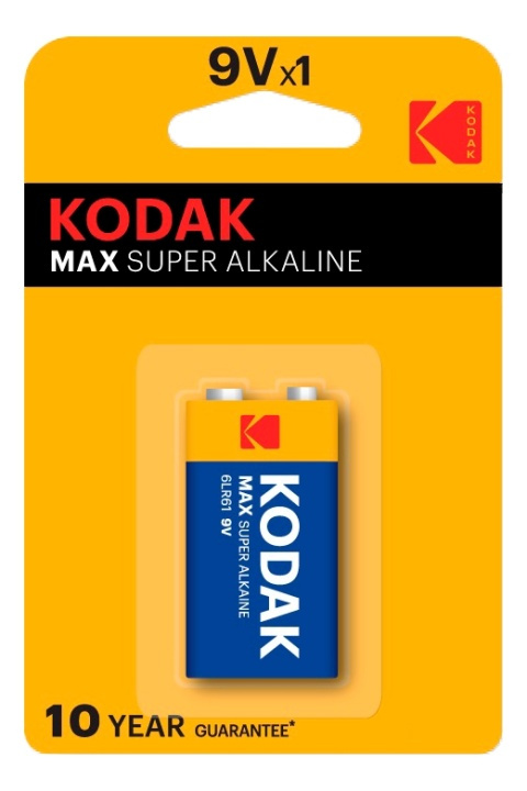 Kodak Kodak MAX alkaline 9V battery (1 pack) ryhmässä KODINELEKTRONIIKKA / Paristot & Laturit / Akut / 9V @ TP E-commerce Nordic AB (A17155)
