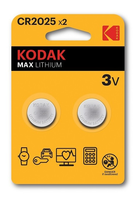 Kodak Kodak Max lithium CR2025 battery (2 pack) ryhmässä KODINELEKTRONIIKKA / Paristot & Laturit / Akut / Nappiparistot @ TP E-commerce Nordic AB (A17167)