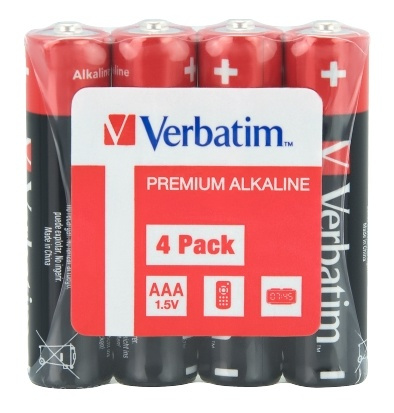 Verbatim ALKALINE BATTERY AAA 4 PACK SHRINK ryhmässä KODINELEKTRONIIKKA / Paristot & Laturit / Akut / AAA @ TP E-commerce Nordic AB (A17176)