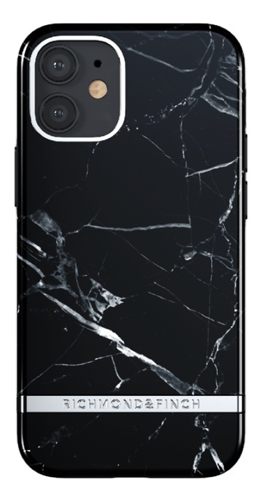 Richmond & Finch Black Marble iPhone 12 mini ryhmässä ÄLYPUHELIMET JA TABLETIT / Puhelimen suojakotelo / Apple / iPhone 12 Mini / Kuoret @ TP E-commerce Nordic AB (A17236)