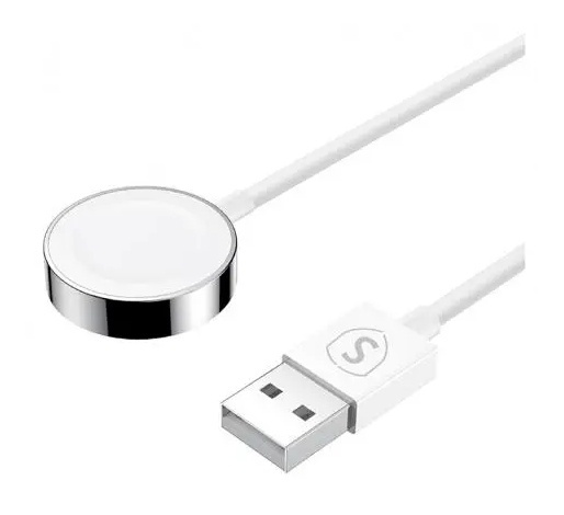 SiGN magnetic charger for Apple Watch, 2,5 W, 1,2 m white ryhmässä ÄLYPUHELIMET JA TABLETIT / Urheilu, koti ja vapaa-aika / Apple Watch & tarvikkeet / Tarvikkeet @ TP E-commerce Nordic AB (A17378)