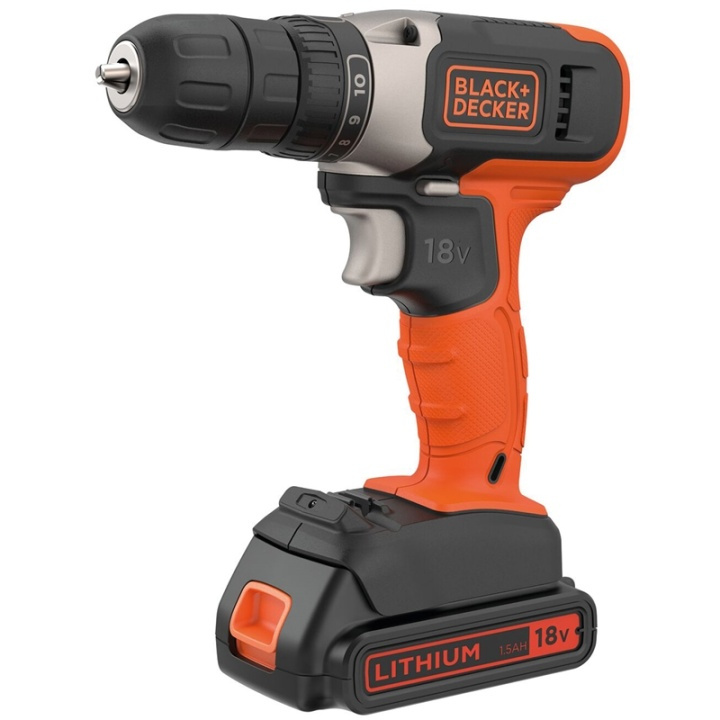 Black & Decker Borr-/skruvdragare med 18V Lit ryhmässä KOTI, TALOUS JA PUUTARHA / Työkalut & Tee itse / Ruuvimeisselit @ TP E-commerce Nordic AB (A17539)