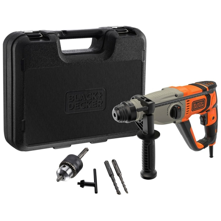 Black & Decker Slagborr i kitbox 800W SDS- ryhmässä KOTI, TALOUS JA PUUTARHA / Työkalut & Tee itse / Porakoneet @ TP E-commerce Nordic AB (A17540)