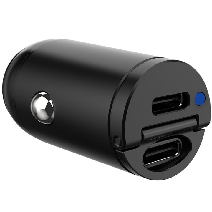 Celly Billaddare Mini 2xUSB-C PD 30W ryhmässä ÄLYPUHELIMET JA TABLETIT / Laturit & Kaapelit / Autolaturi / Autolaturi USB @ TP E-commerce Nordic AB (A17630)