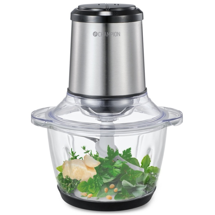 Champion Mini Chopper 1,2L 400W Lasikulho MC310 Ruostumaton teräs ryhmässä KOTI, TALOUS JA PUUTARHA / Kodinkoneet / Yleiskoneet ja monitoimikoneet / Tehosekoittimet @ TP E-commerce Nordic AB (A17689)