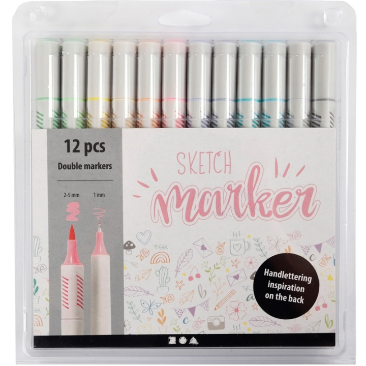 Colortime Sketch Marker pastellfärger ryhmässä LELUT, TUOTTEET LAPSILLE JA VAUVOILLE / Leikkikalut, Askartelu &Pelit / Piirrä ja laske @ TP E-commerce Nordic AB (A17710)
