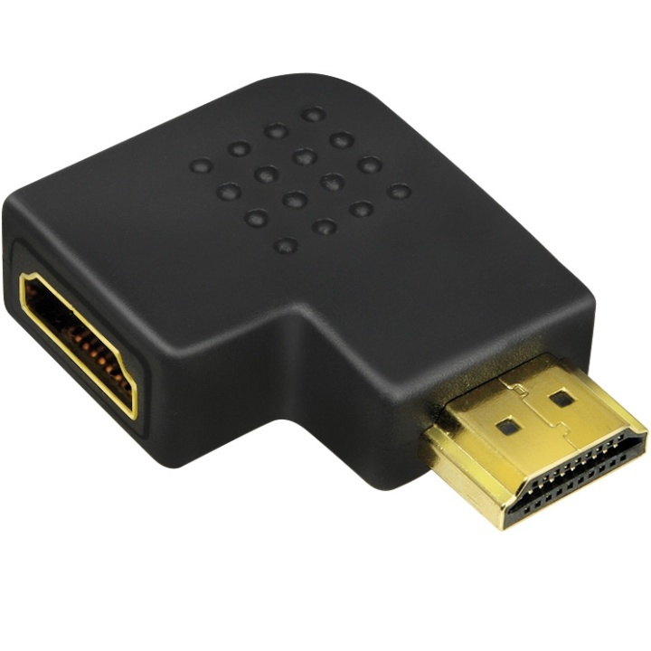 LogiLink HDMI Vinkeladapter Ha-Ho 90° 4 ryhmässä KODINELEKTRONIIKKA / Kaapelit & Sovittimet / HDMI / Sovittimet @ TP E-commerce Nordic AB (A17897)