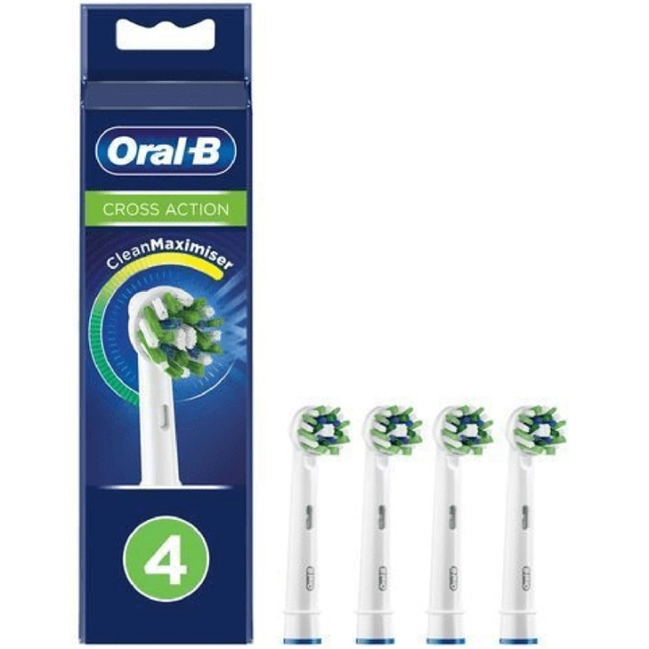 Oral B Borsthuvud CrossAction 4st ryhmässä KAUNEUS JA TERVEYS / Suunhoito / Sähköhammasharjat Tarvikkeet @ TP E-commerce Nordic AB (A17943)