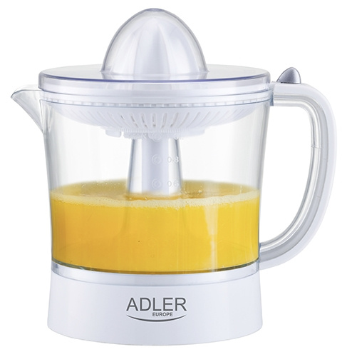 Adler Sitrushedelmäpuristin sis. mittakannu 1L, valkoinen ryhmässä KOTI, TALOUS JA PUUTARHA / Kodinkoneet / Vesi ja mehu / Mehupuristin @ TP E-commerce Nordic AB (A18174)