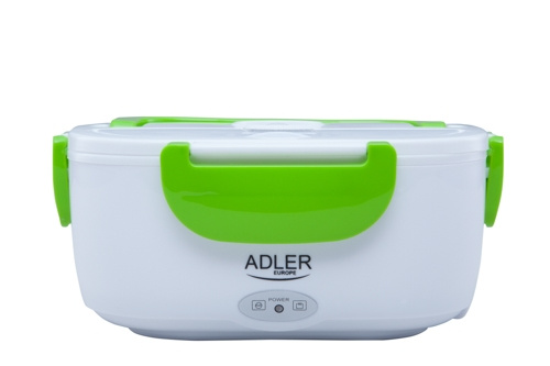 Adler Sähköinen lounaslaatikko, valkoinen/vihreä ryhmässä KOTI, TALOUS JA PUUTARHA / Keittiövälineet / Lounaslaatikot & Ruokasäiliö @ TP E-commerce Nordic AB (A18180)