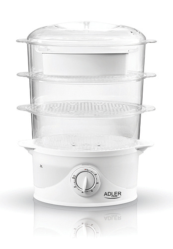 Adler Steam cooker, White ryhmässä KOTI, TALOUS JA PUUTARHA / Kodinkoneet / Muut kodinkoneet @ TP E-commerce Nordic AB (A18187)